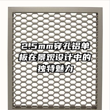 2.5mm穿孔铝单板在景观设计中的独特魅力